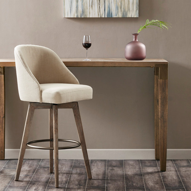 柜台 旋转 凳 - 用 用 旋转 座椅 吧台 凳, Tabouret de comptoir (siège d'une hauteur de 25,7, Beige/Or
