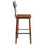 Ensemble de 2 tabourets de bar en bois de style industriel et industriel de qualité commerciale Lazro-1048310763-951626481