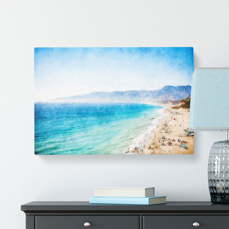 Malibu Beach in California - Wrapped Canvas, 50cm H x 76cm W x 3cm D