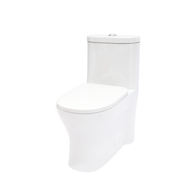 Ceramic Toilet One Piece For Bathroom, 12 - Inch Rough In, 1.22/1.6 , Dual Flush, Soft Close Seat, 800g Map, Quiet, Clean, Skirted Toilet, Quick Release Hinge Bathroom Efficient, Style, Hinge,
