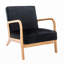 Chaise rembourrée en microfibre de style rétro-2021729986