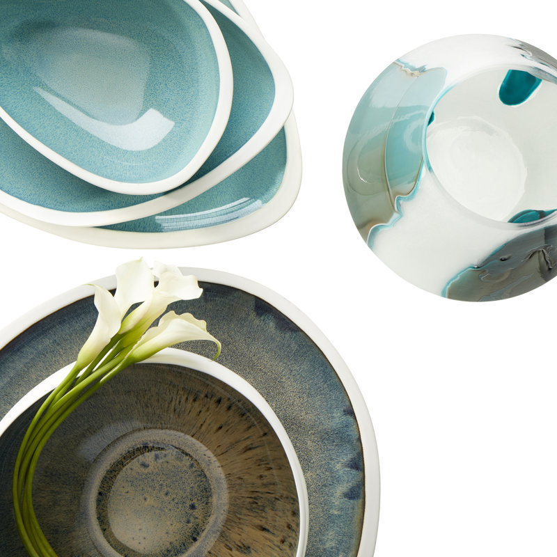 Lullaby Glass Decorative Bowl, 2" H x 16.75" W x 15.75" D