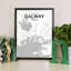 Galway City Map - No Frame Print-424255643