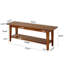 Upholstered Bench with Shelves