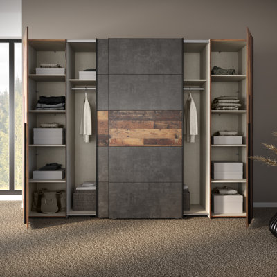 Debarr 4 Door Manufactured Wood Wardrobe