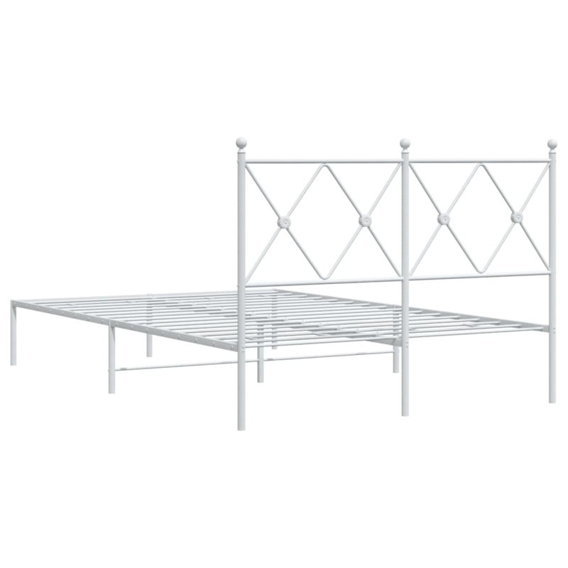 Corrstown Metal Bed, Small Double (4'), White