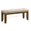 Banc traditionnel 1pc avec revêtement en tissu neutre doux pour salle à manger, style contemporain, hauteur 20,1 po en glamour, dimension 47,6 po