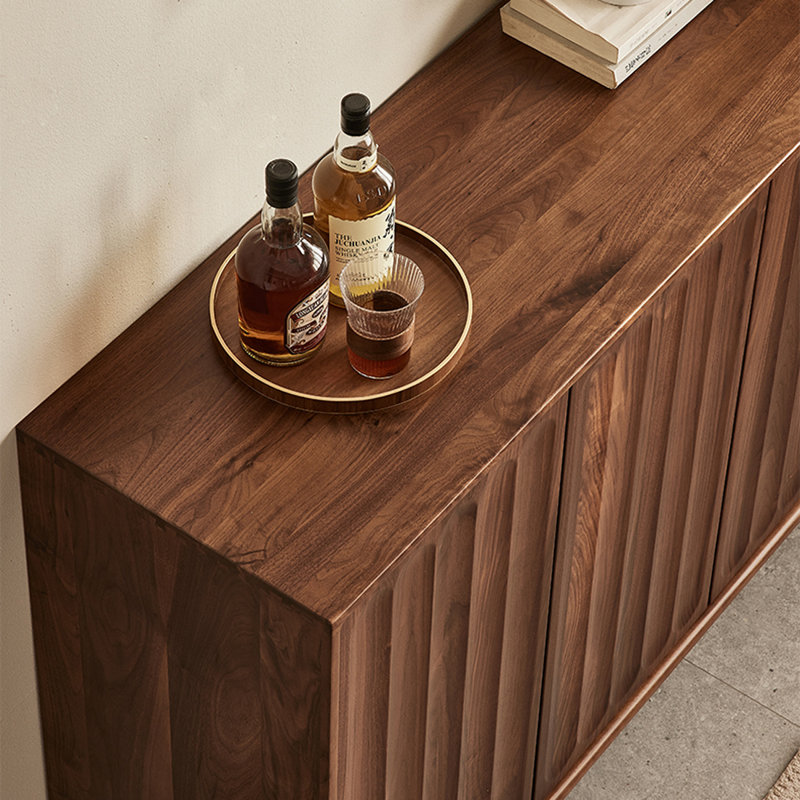 Buffet ajustable en noyer noir