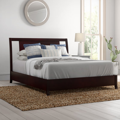Dornhof Mahogany Solid Wood Slat Headboard Design Bed with Drawers