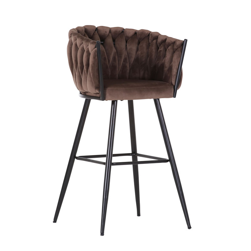 Tattnall Upholstered Bar Stool, Brown