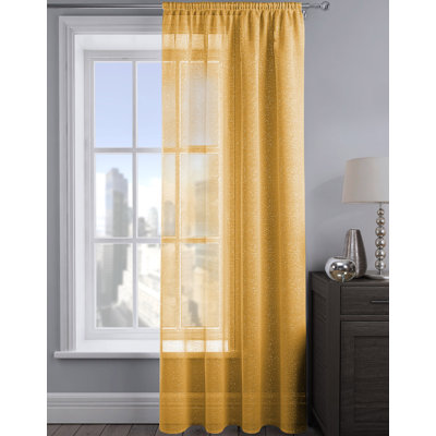 Pinchas Semi Sheer Curtain Single Panel