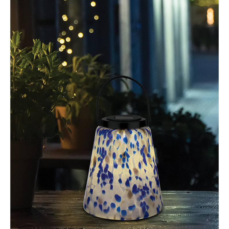Murano Solar Lantern - White Multi, Blue/White