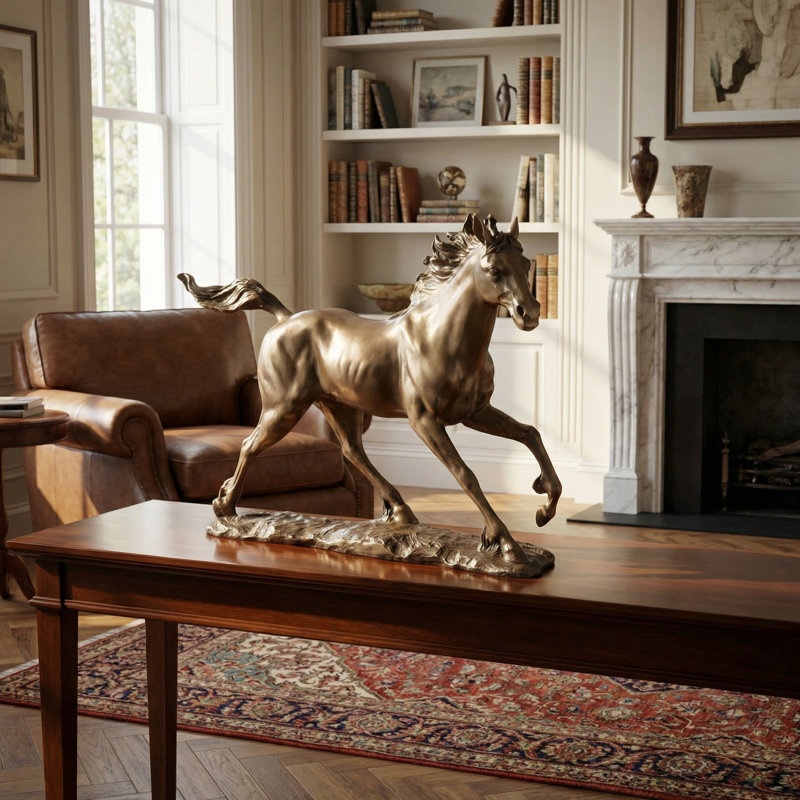 Cheval galloping bronze
