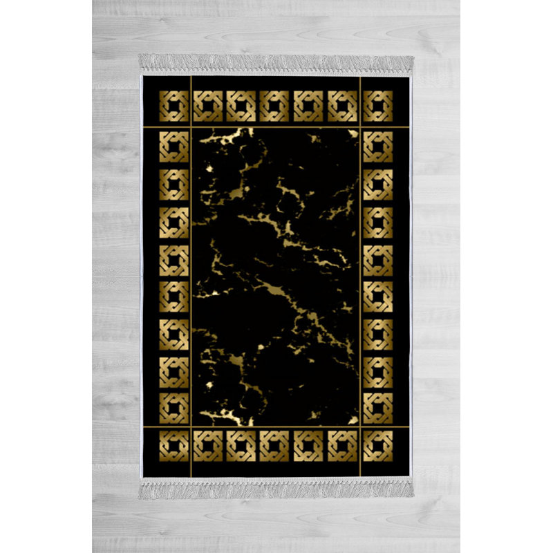 Luxurious Velvet Area Rug (4.6 x 7.2 ft), 100% Antibacterial Fabric, Non-Slip Cotton Backing, Pile Height: 0.4 in | Machine Washable, 3D Digital Print Design | Perfect for Living Room & Bedroom Decor, Soft & Durable
