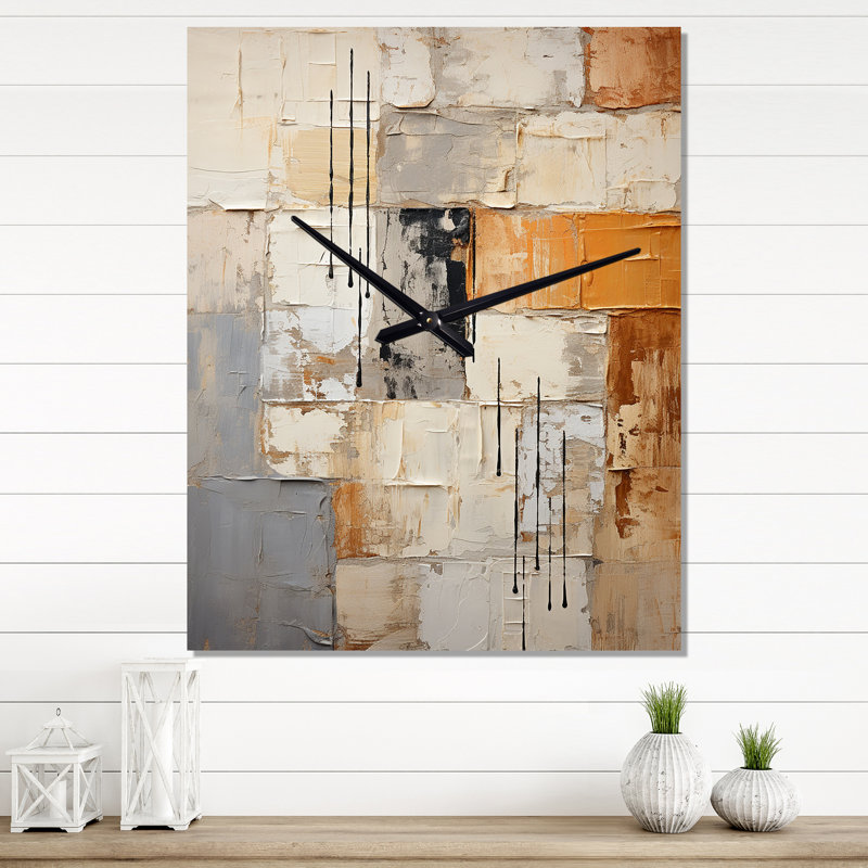 Jacobey - Horloge murale moderne abstraite, H 32 po x l 16 po x P 1 po