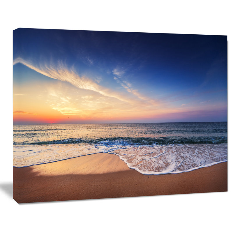 « belle blue cloudscape over sea », reproduction de photo sur toile tendue, H 12 po x l 20 po