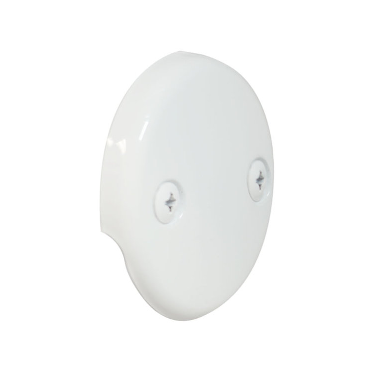 3-1/8" Two-Hole Bathtub Overflow Faceplate and Screws