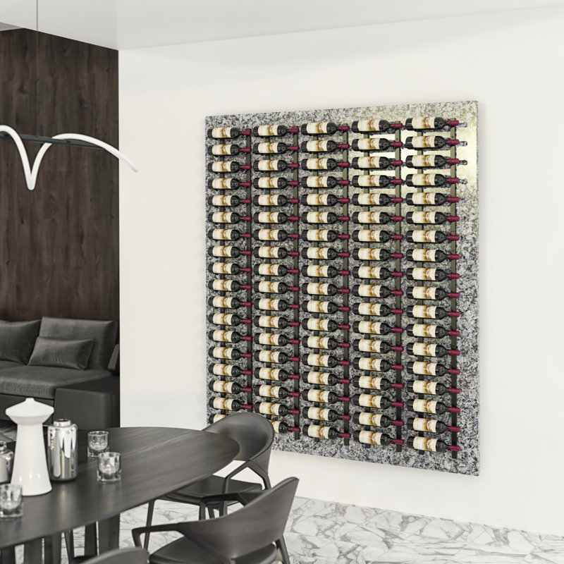 Indurial Wall Mounted Wine Bottle Rack, 18 Bottle, Matte Black