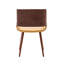 Basil Faux Leather Mid-Century Dining Chair-1850537489