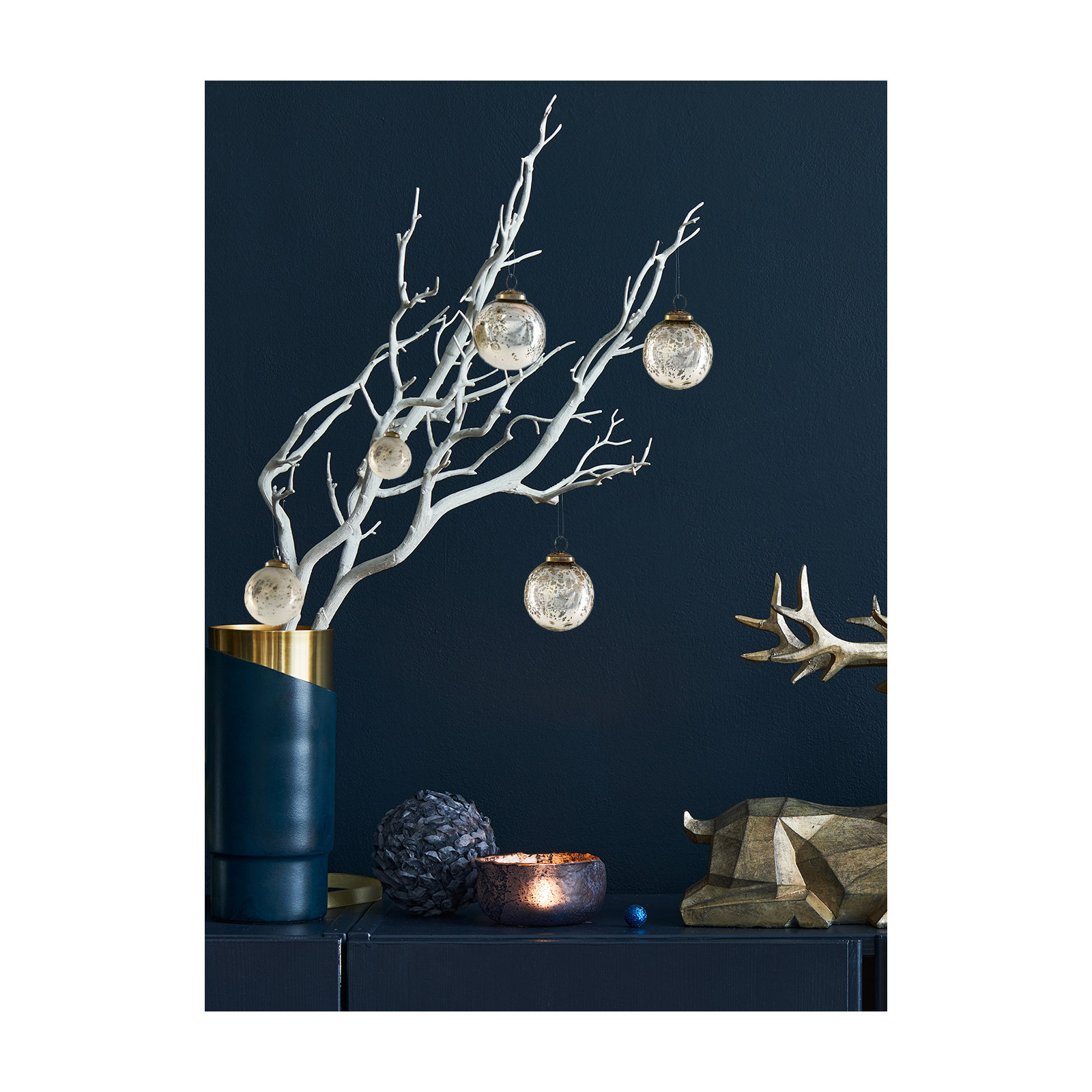 The Holiday Aisle® Solid Ball Ornament, 2.5" H x 2.5" W x 2.5" D, Yellow
