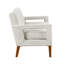 Causeuse en tissu d'ameublement en chenille beige avec pieds en bois massif-1070103869