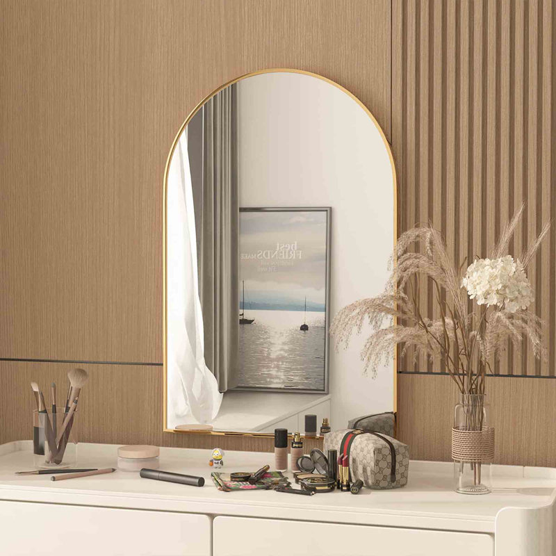 Bushea Metal Arch Mirror, Gold