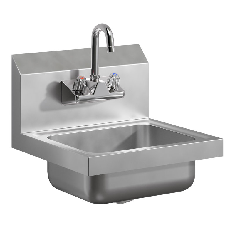 Lavabo à main en  15 po x 15 po avec robinet