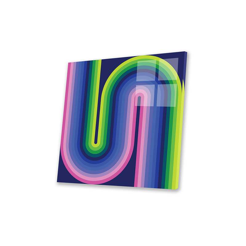 «Flow Neon I» par Greg Mable - impression sans cadre, H 24 po x l 24 po x P 0,25 po