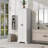 Storage Cabinet With Two Doors For Bathroom, Office, Adjustable Shelf, MDF Board, White-850368102