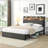 Bed Frame, Storage Headboard With Charging Station, Solid And Stable, Noise Free, No Box Spring Needed, Easy Assembly-1232959000