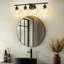 Luminaire pour salle de bain à 4 lumières avec abat-jour en verre transparent, noir-641887711-641887707-641887706