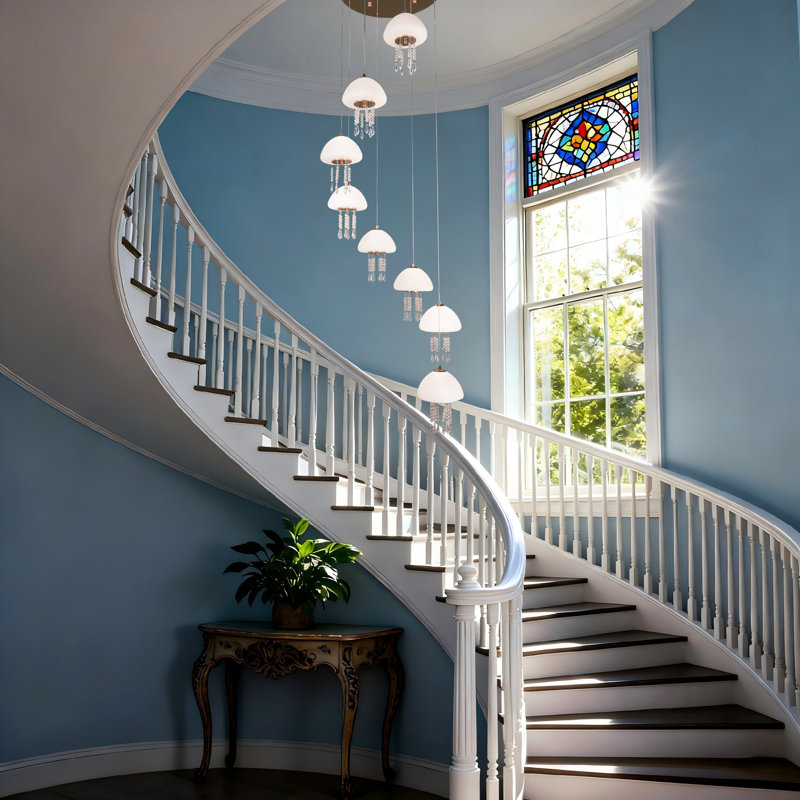 Lustre en grappe moderne à 8 lumières avec lumières DEL