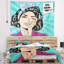 Femme en tapisserie de style bande dessinée Abstract-28503469