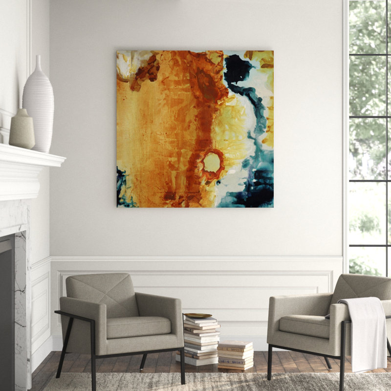Planetary Tempest Painting by Kari Taylor, 54" H x 54" W x 1.5" D, Knife Gel