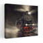«Vintage Steam Night Train Classic Dramatic Industrial City», reproduction d'art murale-133612024