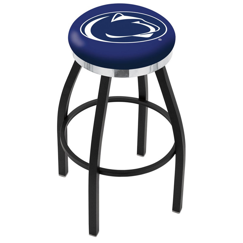 Tabouret de comptoir pivotant de 25 po NCAA, Chrome, Université de Pennsylvania State