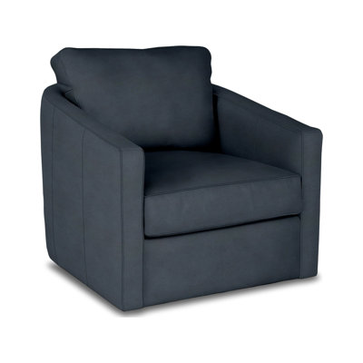 Fauteuil demi-tonneau en cuir Grain 86,36 cm Mccoy