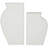 Ceramic Textured Decorative White Vase Set