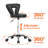 Bendina Rolling Swivel Salon Stool Height Adjustable Spa Massage Stool with Backrest  