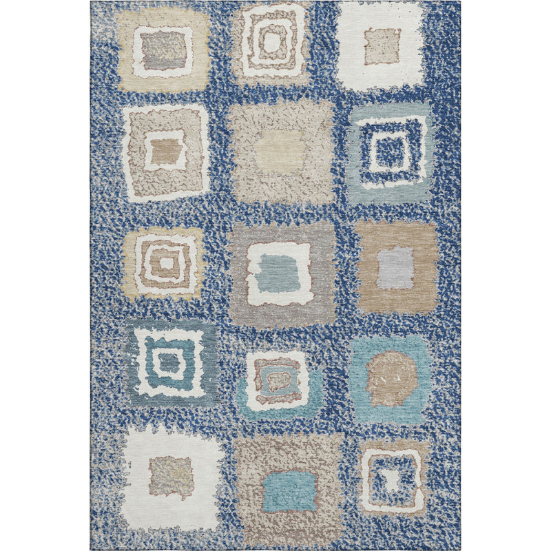 Premium Machine Washable Ariel Geometric Rug, Rectangle 10' x 14'