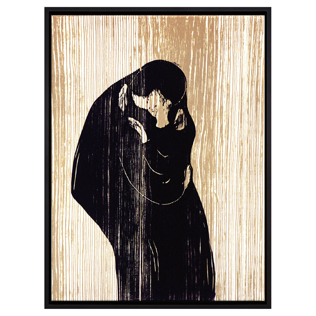 Gerahmtes Leinwandbild Kiss IV von Edvard Munch