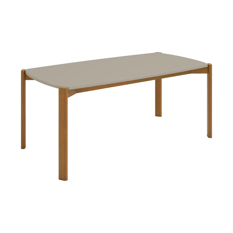Table de salle à manger Gales, L 35,43 po x L 70,87 po, Grège