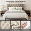Upholstered Bed Frame with Diamond Button Tufted Headboard-1435348209-1435348206