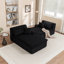 Chaise longue en velours côtelé moderne Sarmiento avec mousse haute densité-117430048
