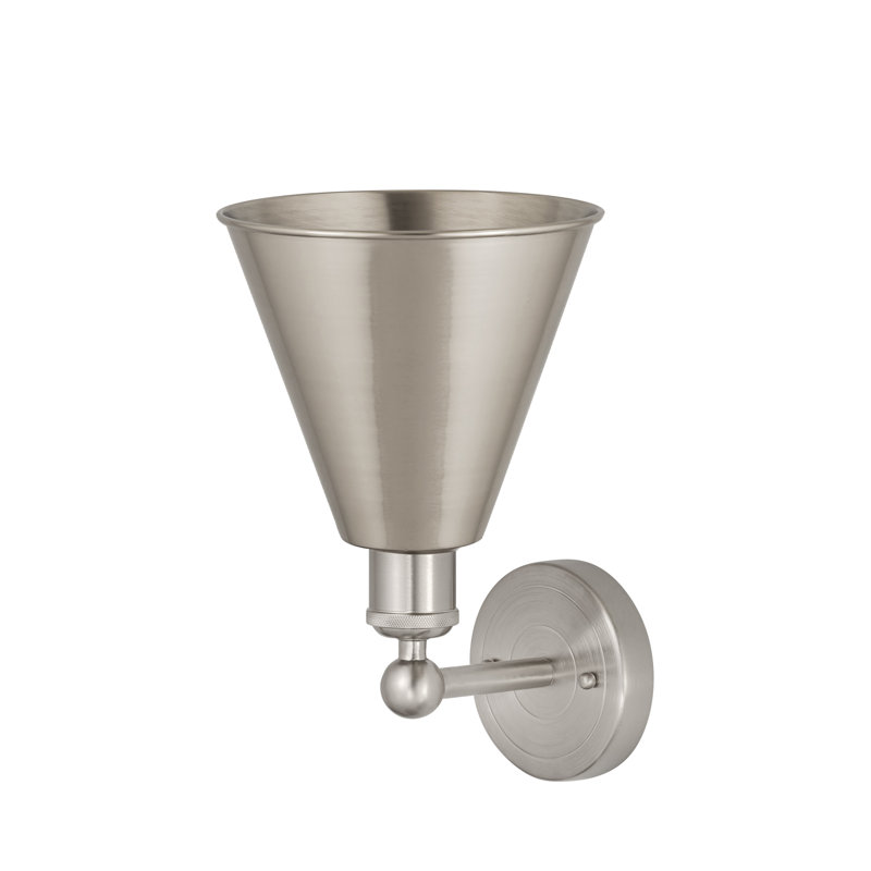 Applique murale 1 lumière 8 "Ballston Cone, Nickel satiné
