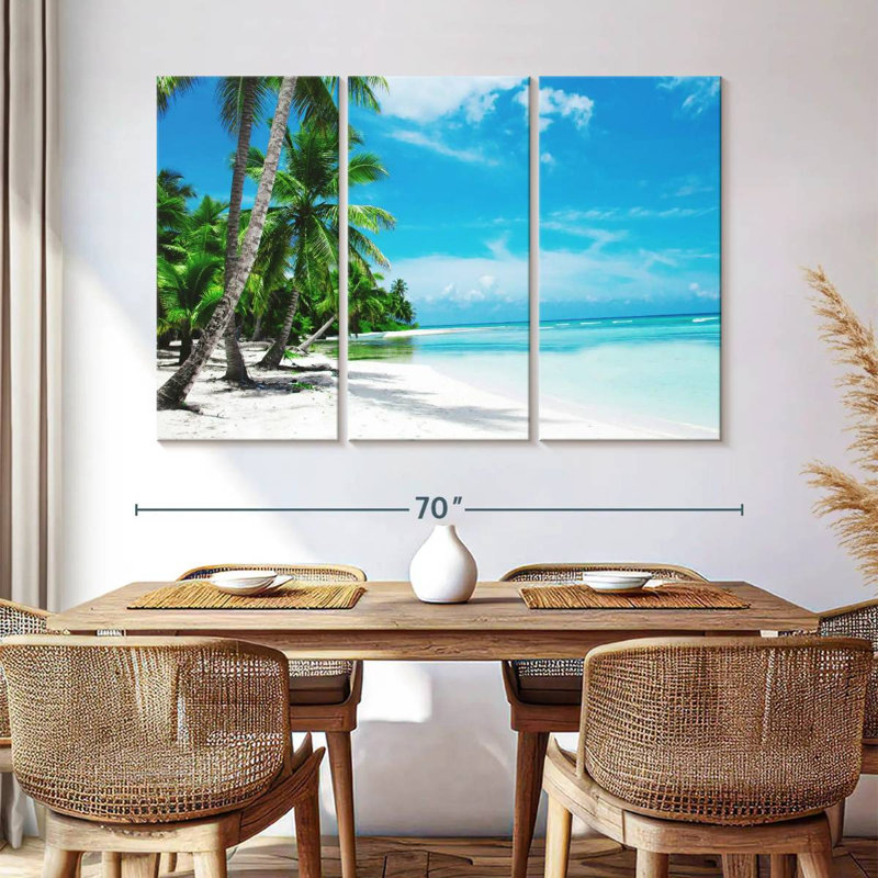 Gillard Beach Triptych, 42" H x 65" W