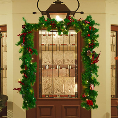108 " Pre-Lit Berry Garland