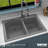 Karran Drop-in Quartz Composite 33'' X 22'' 1-Hole 60/40 Double Bowl Kitchen Sink-35699291