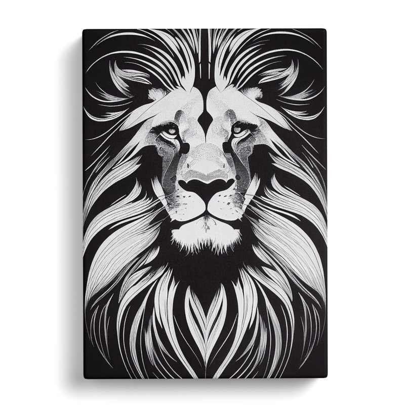 Lion Monochrome Vol.1 - Wrapped Canvas, 50cm H x 35cm W x 3cm D