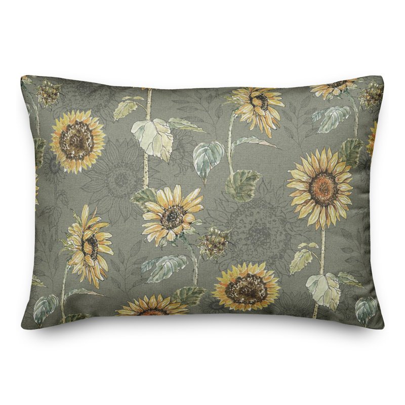 Housse de coussin rectangulaire en polyester / mélange de polyester, Vert